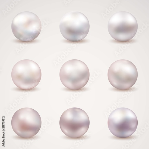 Beautiful natural shiny pearl vector illustration