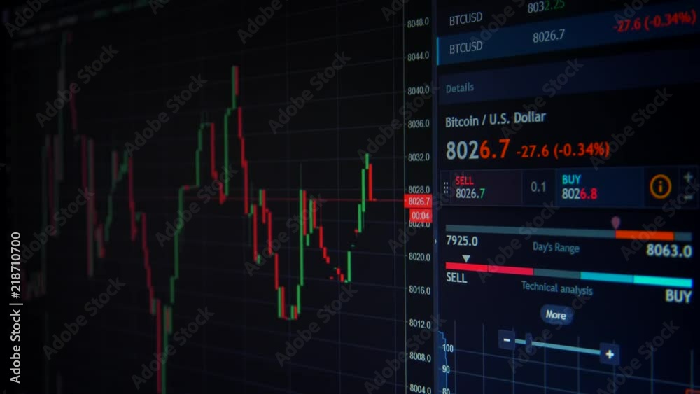 Stock market online chart of Etherium, Bitcoin, Litecoin, other cryptocurrency. Cryptocurrencies. Downtrend. financial, failure, economic crisis.stock chart fall.View from monitor, Stock market online chart of Etherium, Bitcoin, Litecoin, other cryptocurrency. Cryptocurrencies. Downtrend. financial, failure, economic crisis.stock chart fall.View from monitor,