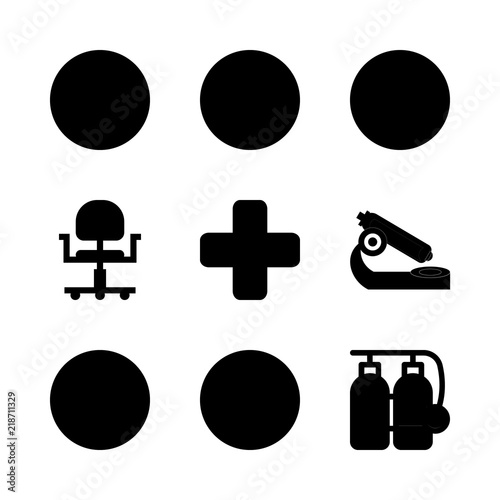 9 hospital icons set
