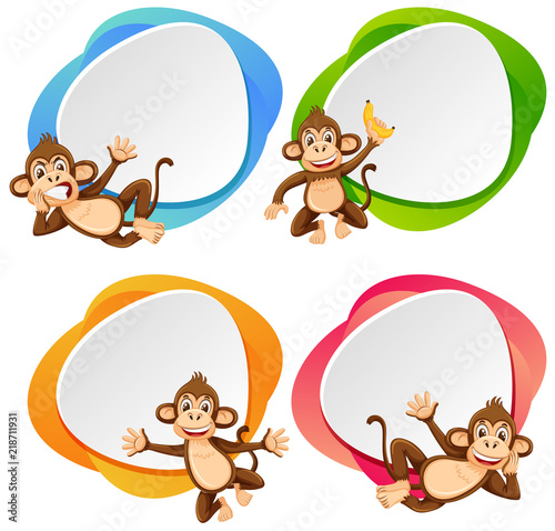 A set of monkey banner