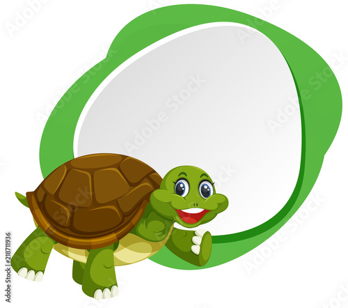 A blank banner with turtle