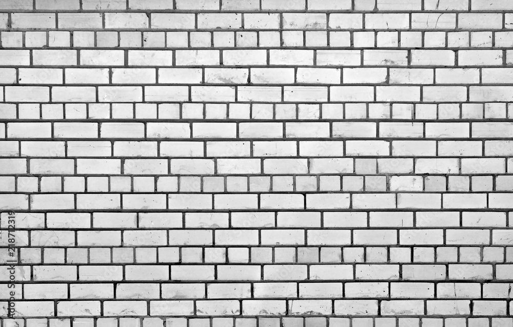 White grunge brick wall background. White grunge brick wall background.
