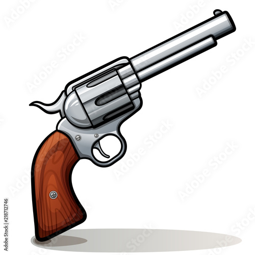 Vector cowboy gun color design
