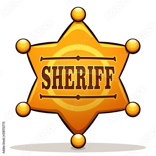 Vector sheriff badge color design