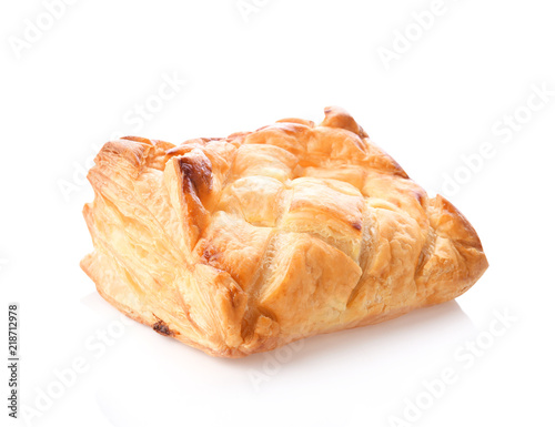 Puff pastry isolated on a white background
