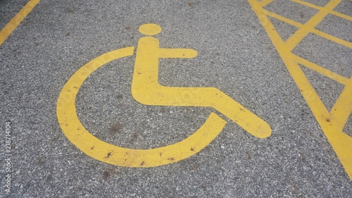 Disable signed on parking lot © Supajittra