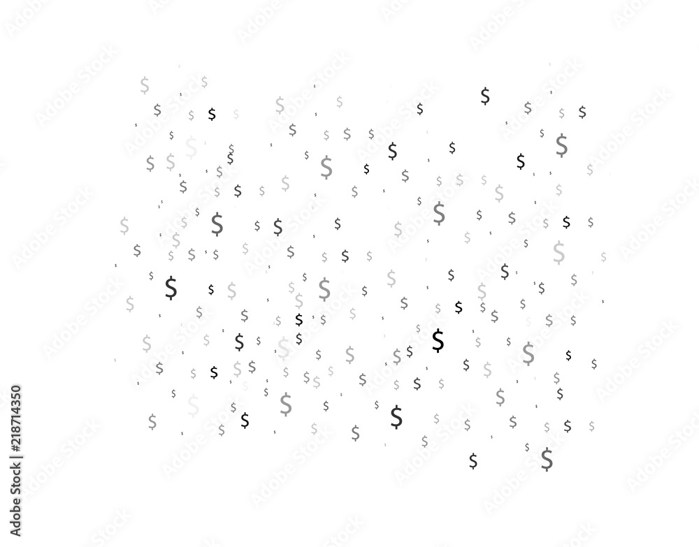 dollars sign on white background. modern geometrical abstract illustration with banking symbols. dollars sign design for your business advert of economic, wealth, finance. 