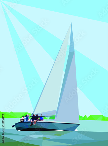 Low-poly Sailboat