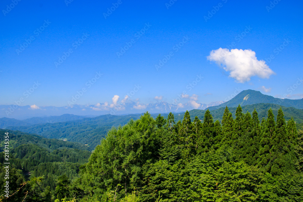 Naklejka premium 大望峠からの北アルプス