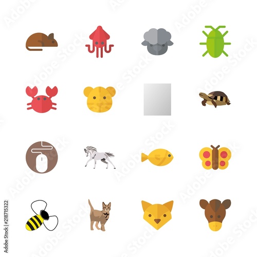 16 animal icons set