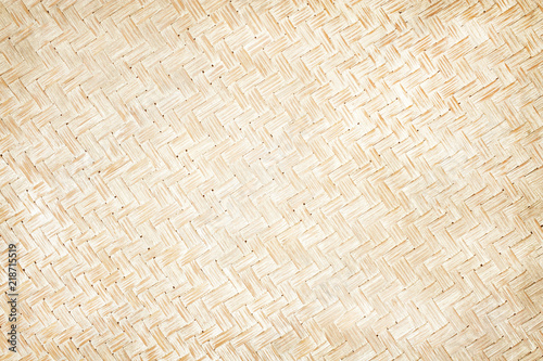 Traditional handmade bamboo wooden texture woven pattern nature abstract brown background