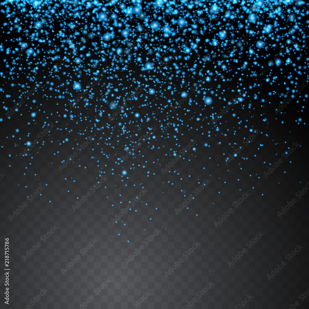 Vector blue glitter effect glow sparkling particles on transparent  background Stock Vector | Adobe Stock