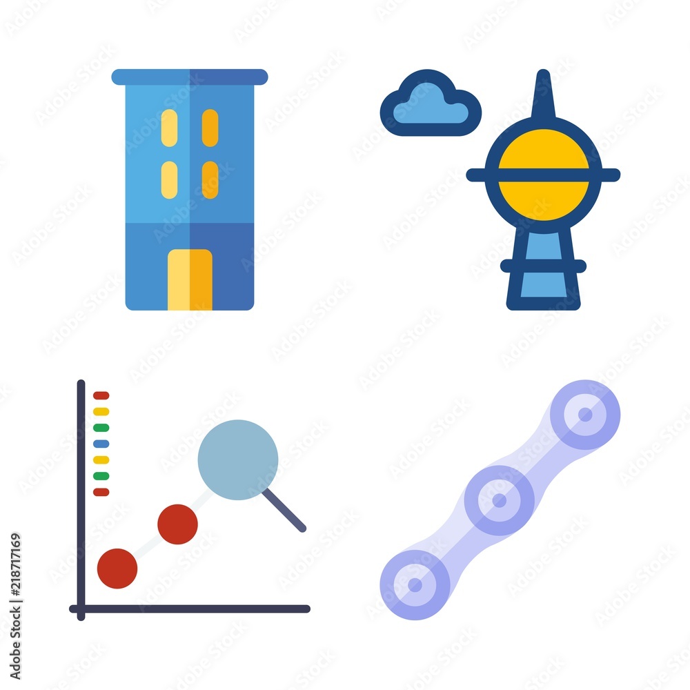 4 economy icons set 4 economy icons set