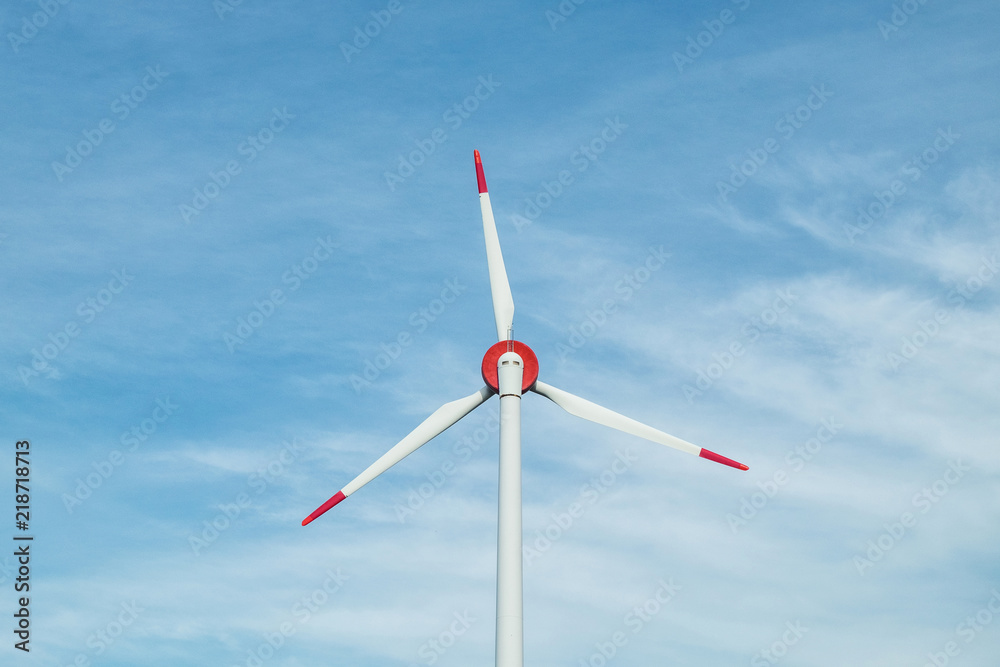 Wind generators turbines and blue sky. Wind generators turbines and blue sky.