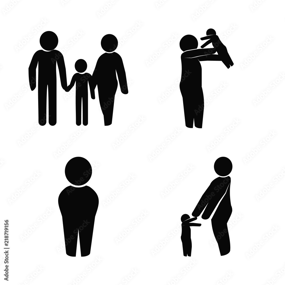 child icons set. real, throw, concept and person graphic works child icons set. real, throw, concept and person graphic works