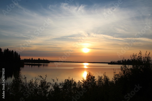 Colours Of The Sunset, Elk Island National Park, Alberta