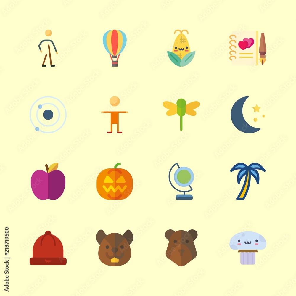 16 nature icons set 16 nature icons set
