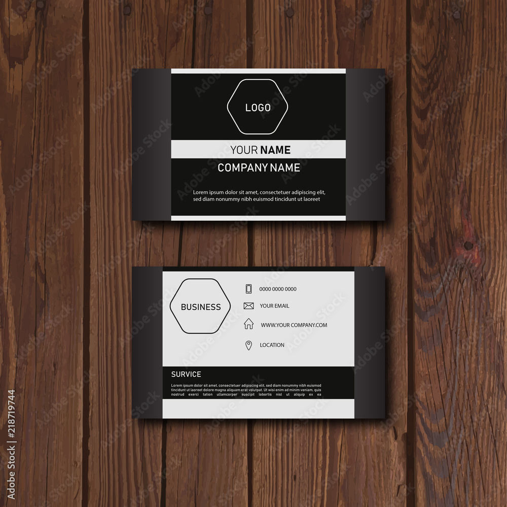white and Black Business card white and Black Business card