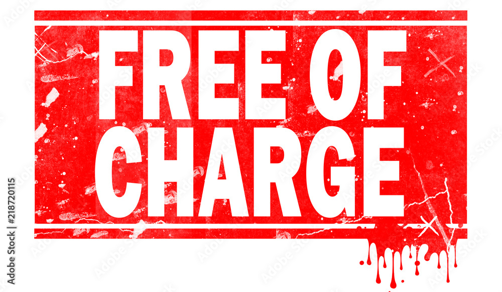 Free of charge in red frame