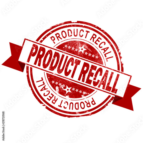 Product recall red vintage stamp