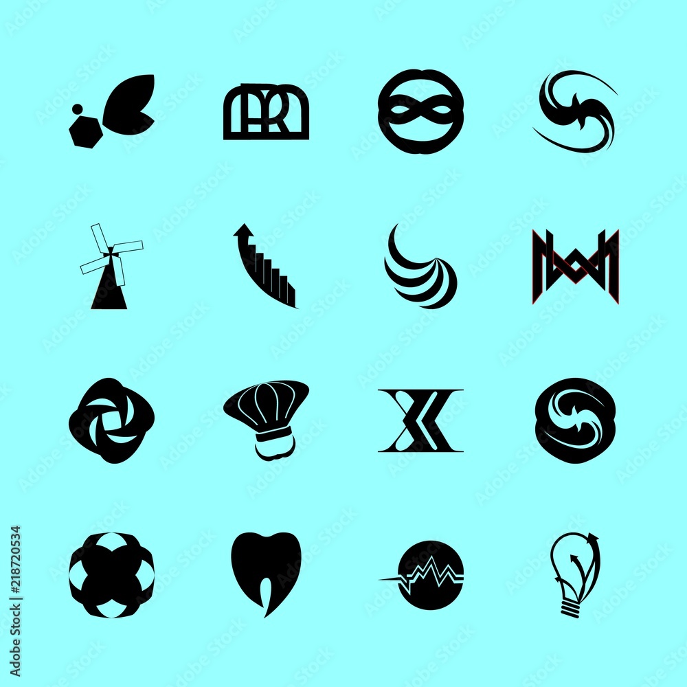logo vector icons set. textile brand logo, baker logo, hospital logo and honey farm logo in this set logo vector icons set. textile brand logo, baker logo, hospital logo and honey farm logo in this set