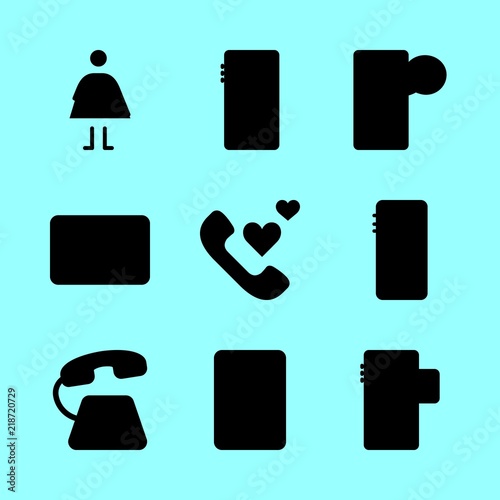 telephone vector icons set. smartphone, phone call and pregnantcy in this set