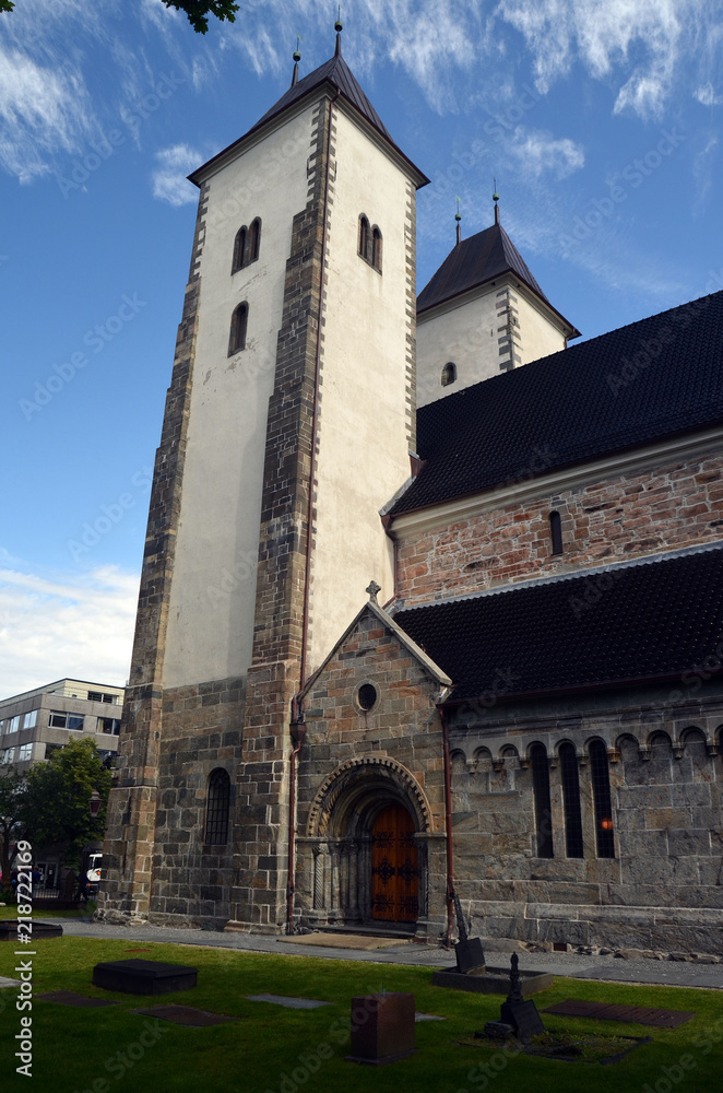 View of historical buildings of Bergen, Norway
