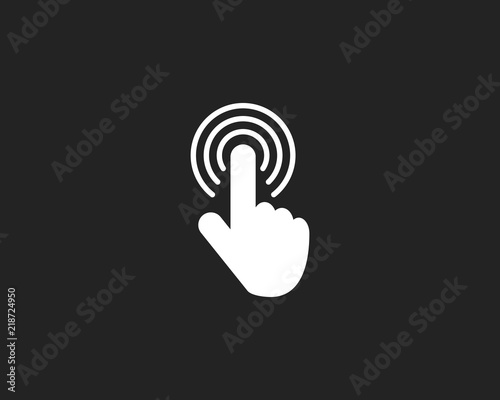 Finger by pressing the button