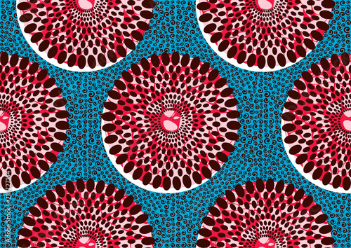 Textile fashion african print fabric, abstract seamless pattern, vector illustration file.