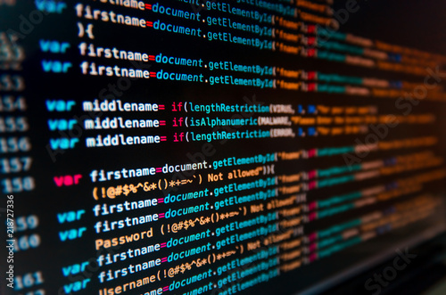 Desktop Source Code and Wallpaper by Computer Language with Coding and  Programming. Stock Image - Image of focus, desktop: 124935197