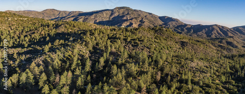 Panoramic Angeles Mountains in California
