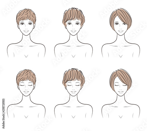 ヘアスタイルのイラスト
