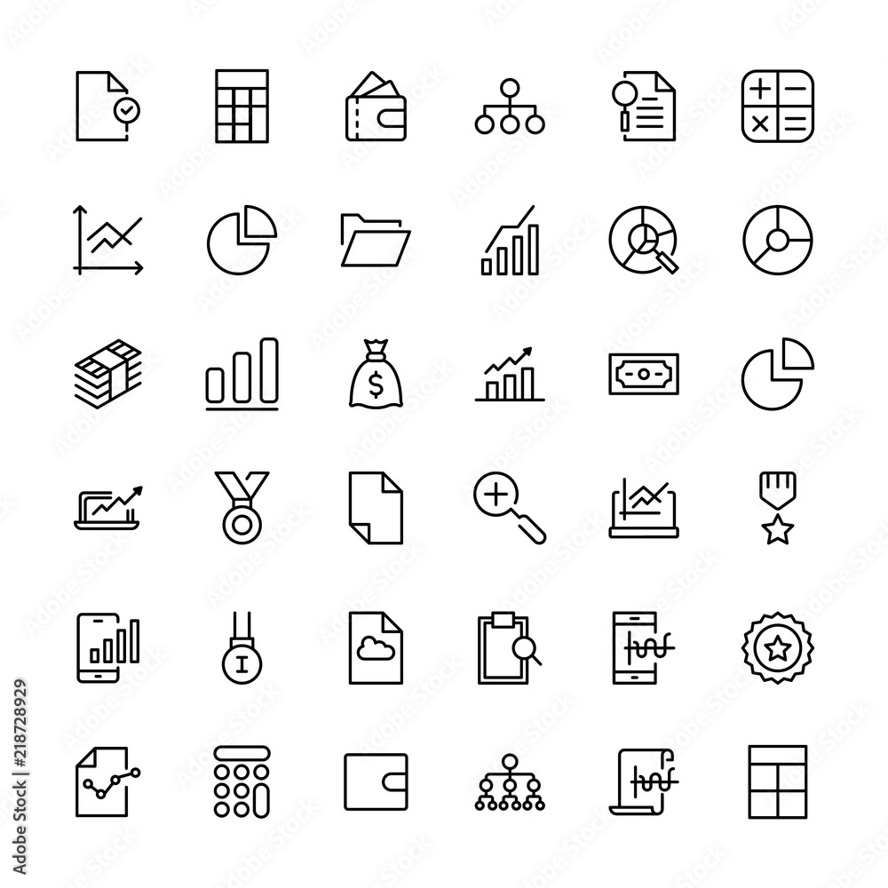 Business icon set.