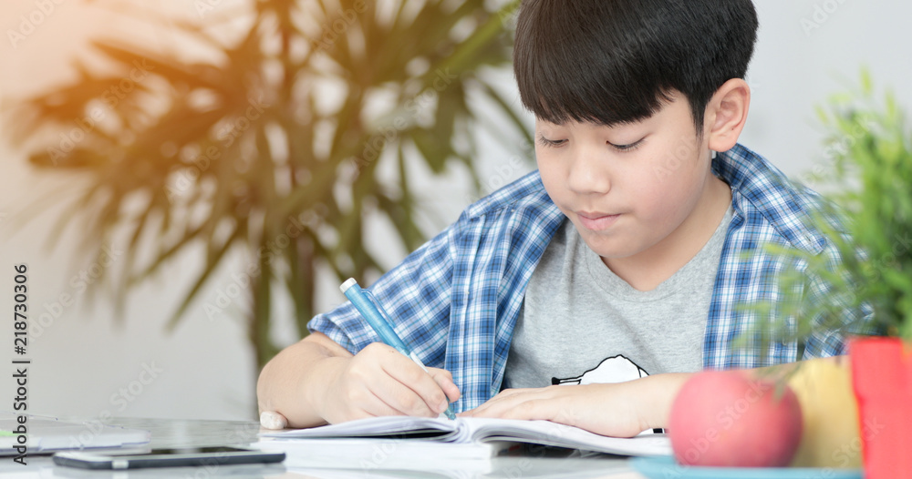 Asian preteens doing your homework with tablet. Asian preteens doing your homework with tablet.
