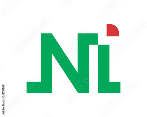 green typography alphabet font typeset logotype image vector icon