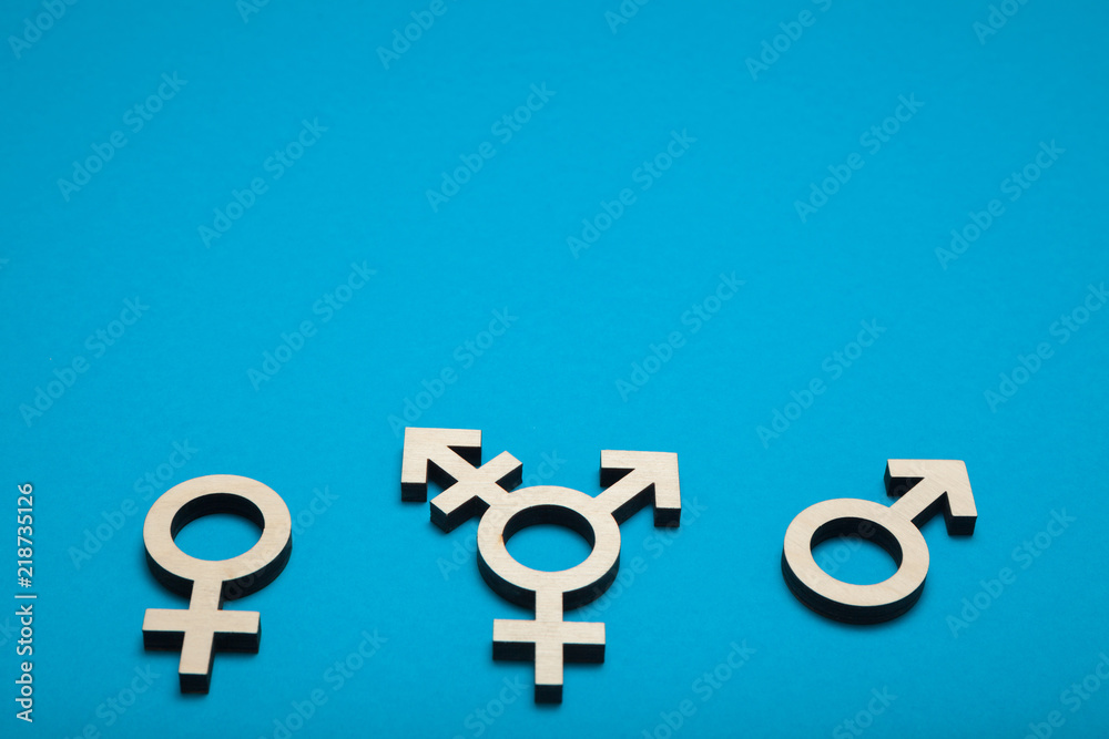 Androgynous transgender concept, copy space for text. Androgynous transgender concept, copy space for text.
