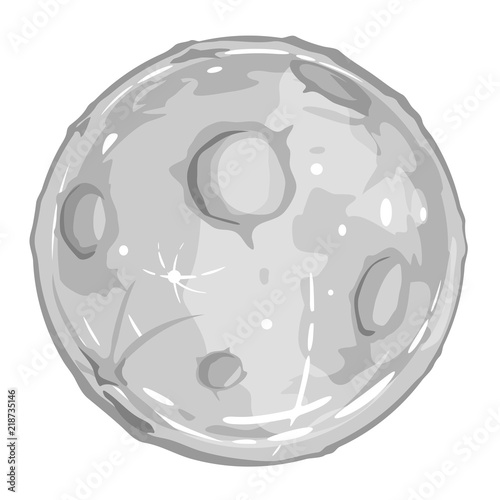 Full Moon Cartoon Isolated Stock Vector Adobe Stock
