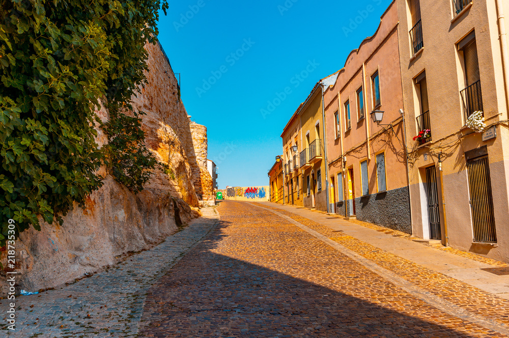 The streets in Zamora Spain