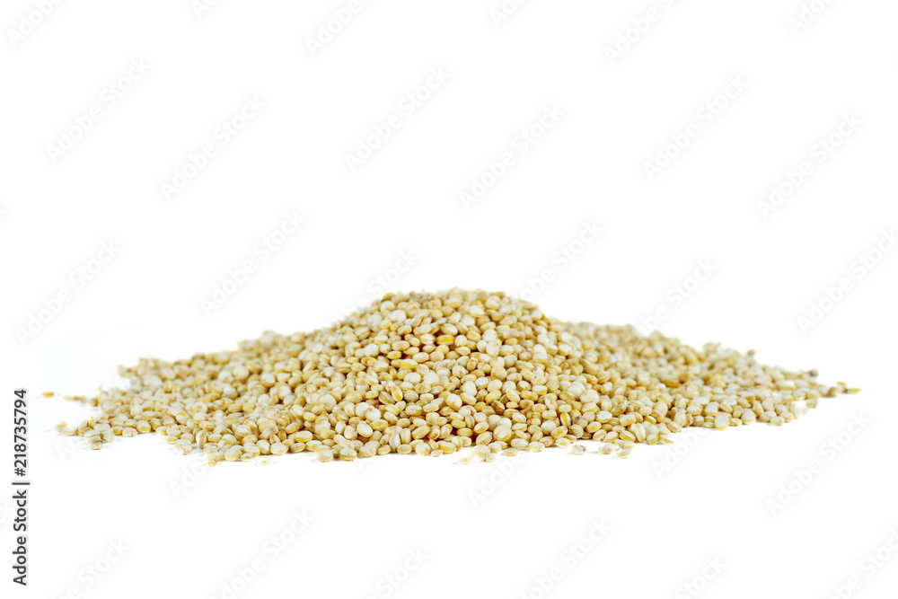 Small pile of raw quinoa seeds Small pile of raw quinoa seeds