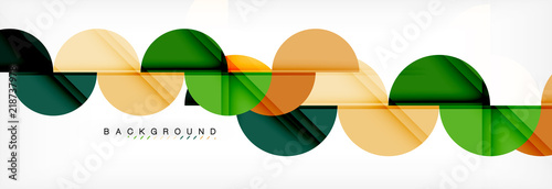 Circle abstract background, geometric illustration