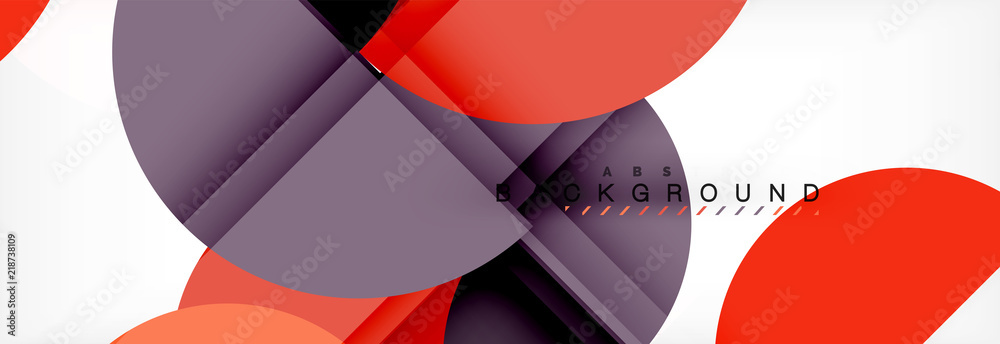 Circle abstract background, geometric illustration