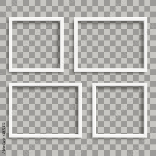 4 White Frame Shadows Transparent
