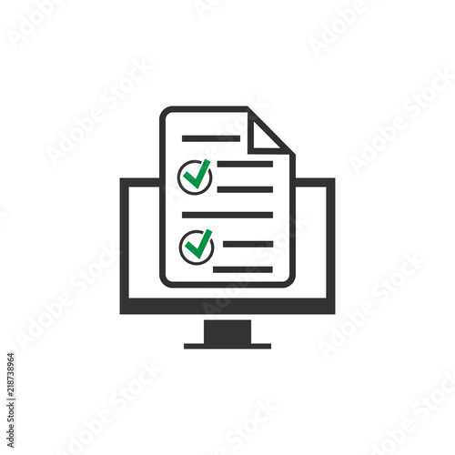 Online form icon isolated on white background. Vector illustration.