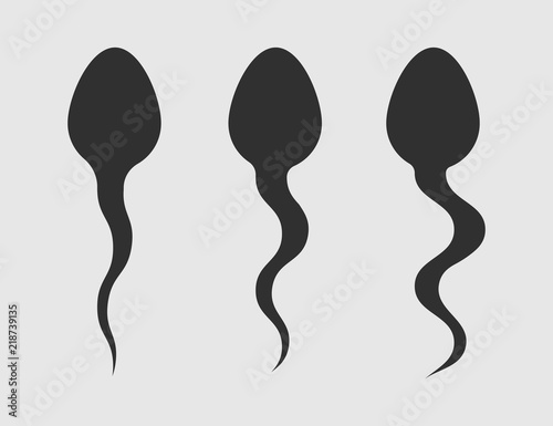Spermatozoon icon isolated on white background. Vector illustration.