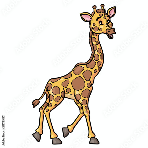 Giraffe Cartoon Style  Illustration of cute cartoon giraffe.