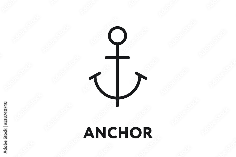 Anchor Minimal Flat Line Outline Stroke Icon. Anchor Minimal Flat Line Outline Stroke Icon.
