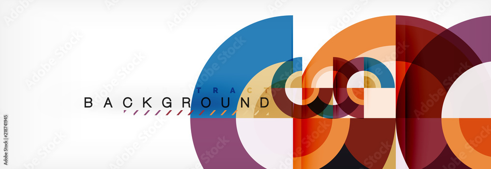 Fototapeta premium Vector circle abstract background