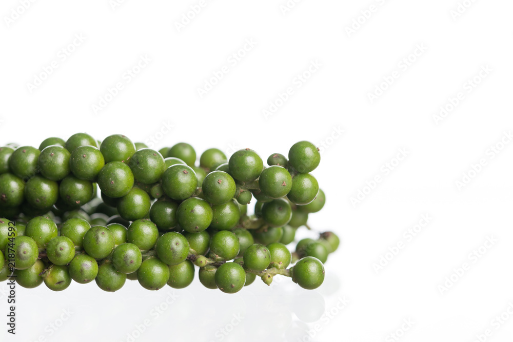 Fresh black pepper on white background Fresh black pepper on white background
