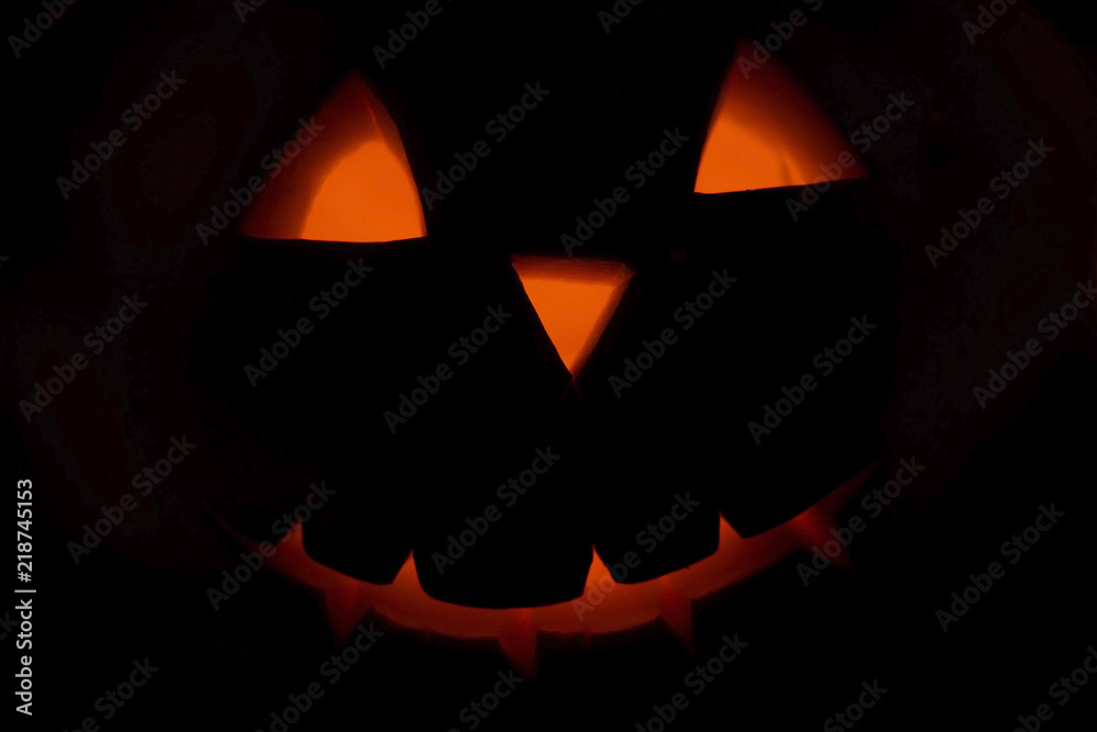 Big Spooky Halloween Pumpkin in the dark night Big Spooky Halloween Pumpkin in the dark night