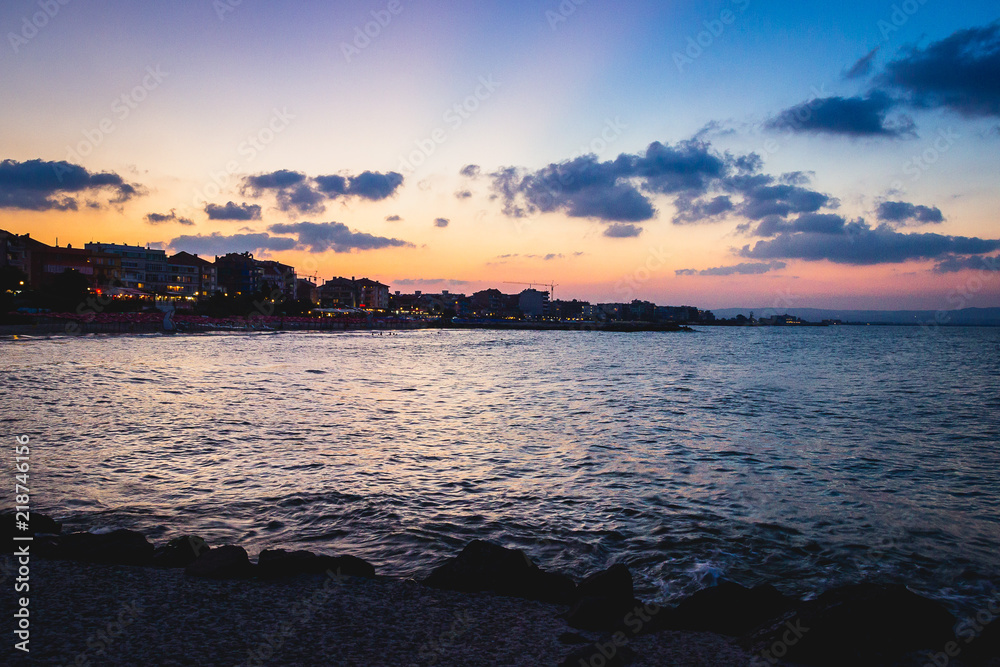 Fototapeta premium romantic sunset in bulgaria